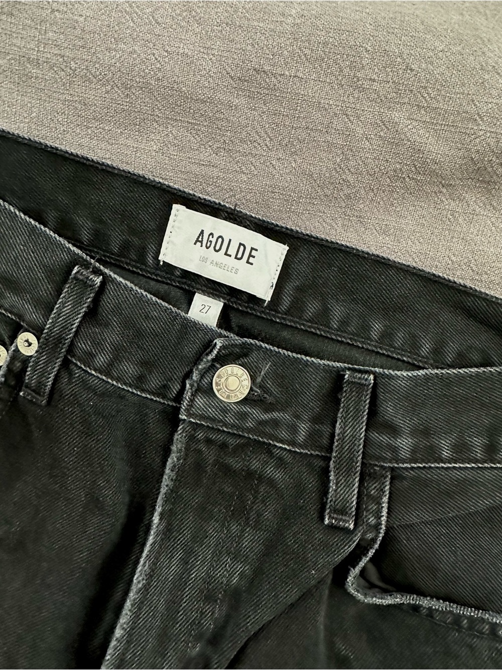 Agolde Women's Straight Leg Jeans in Washed Black